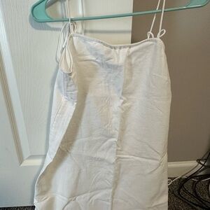 White Linen Old Navy Tie Dress